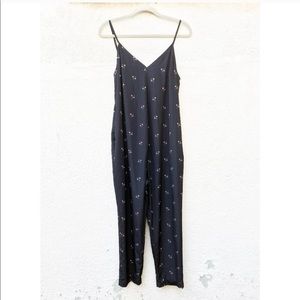 HATCH Black Woodland Floral Georgie Jumpsuit